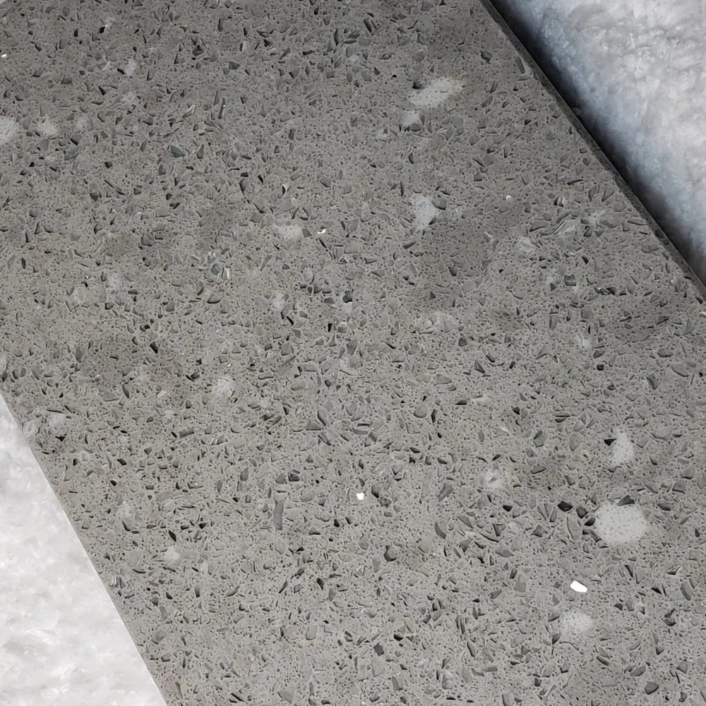 Quartz Stone Cutting Board cheese sushi charcuterie tray 5x10 gray sparkle
